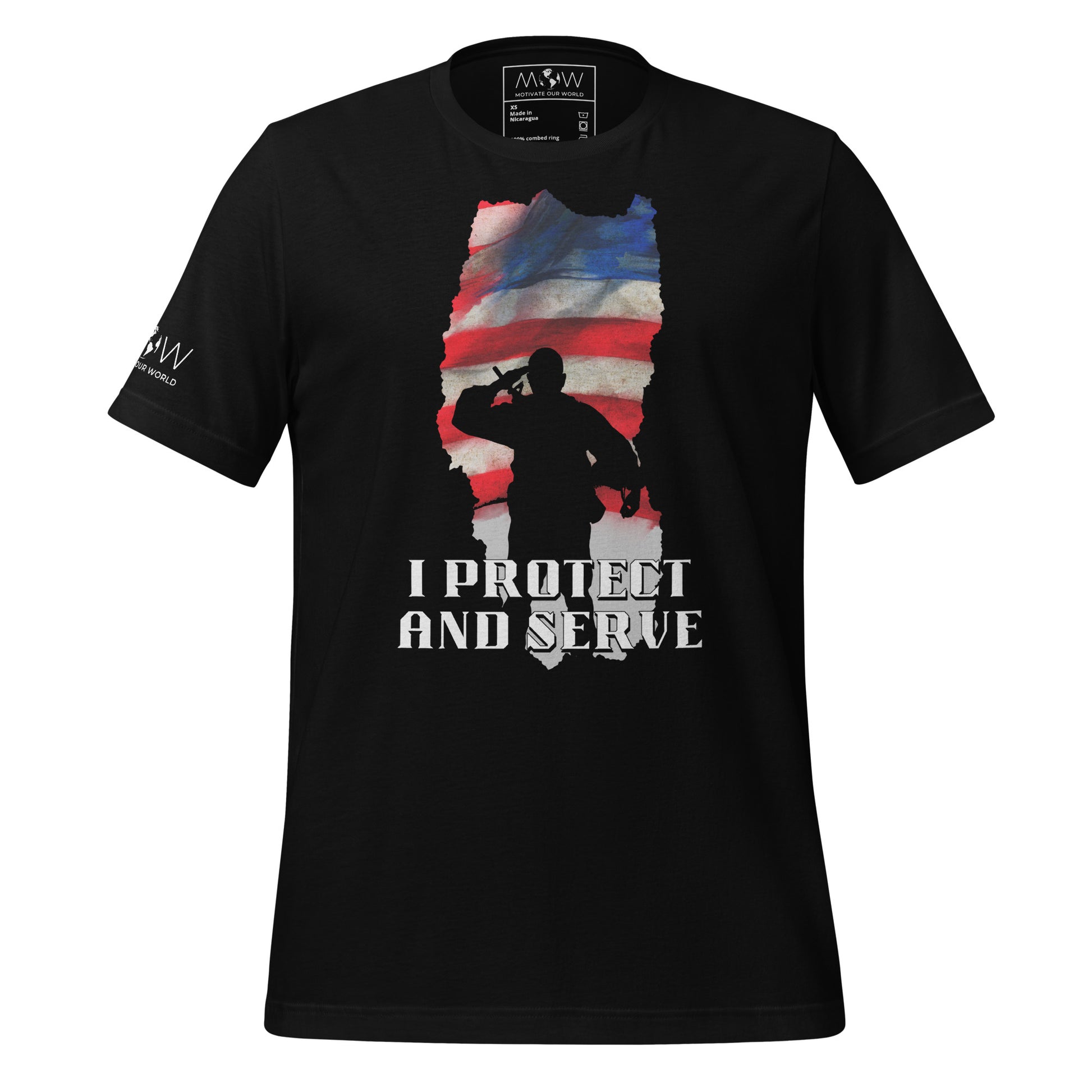 I Protect and Serve II Men's Motivational Black T-Shirt