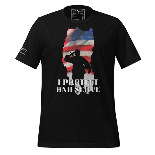 I Protect and Serve II Men's Motivational Black T-Shirt