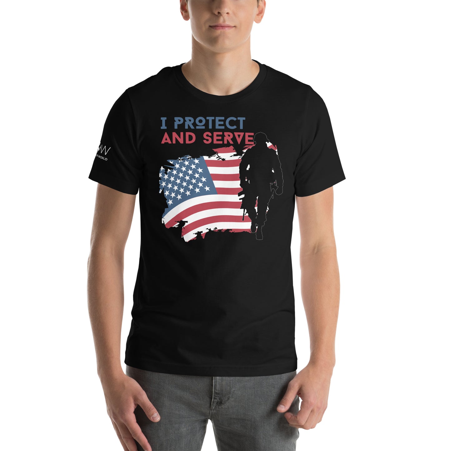 I Protect and Serve Men's Motivational Black T-Shirt