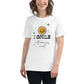 I Smile a Lot More Since We Met - White Motivational Women’s T-Shirt Lifestyle