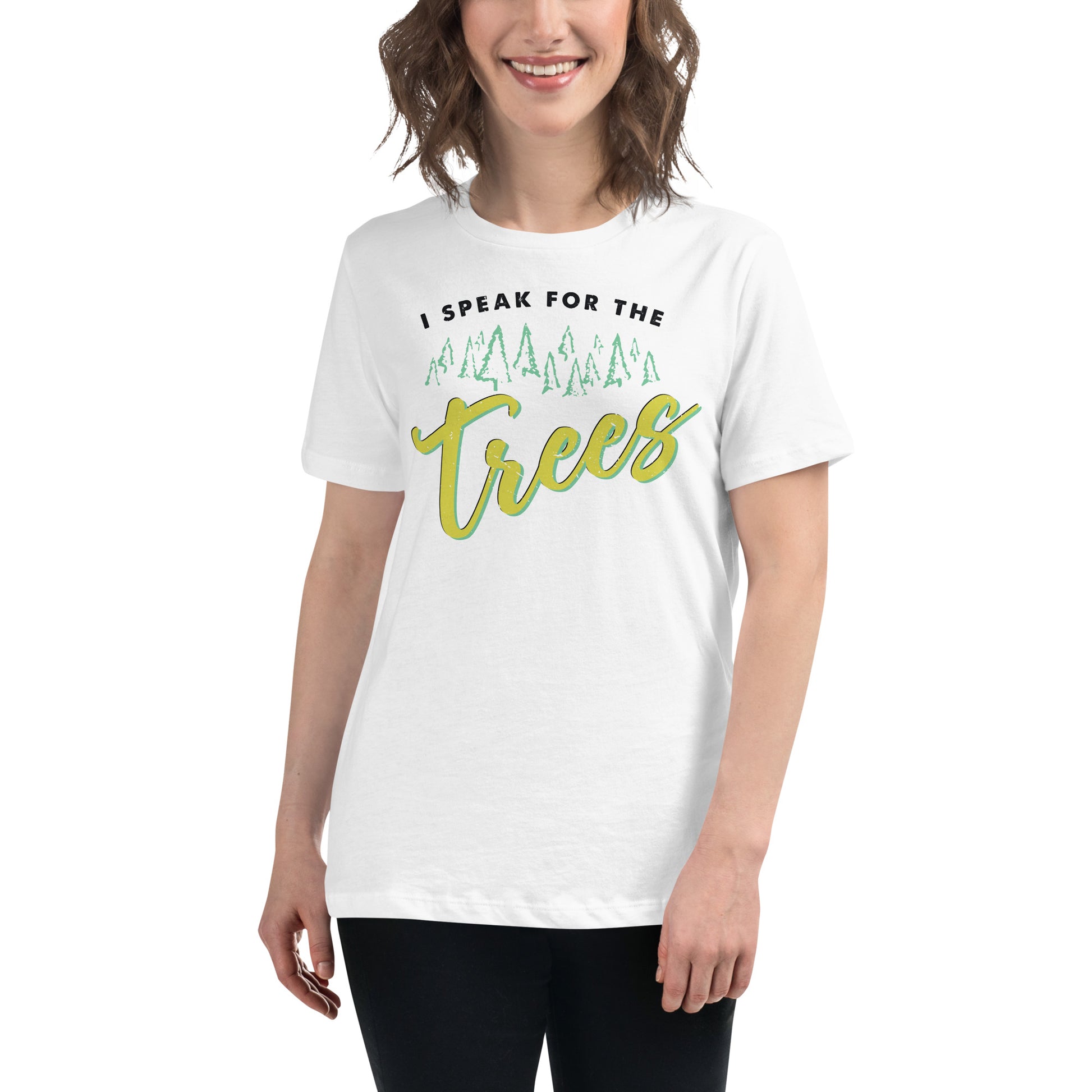 I Speak For The Trees Forest White Motivational Women’s T-Shirt Lifestyle