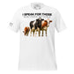 I Speak for Those Who Have No Voice - Cows White Motivational Men's T-Shirt