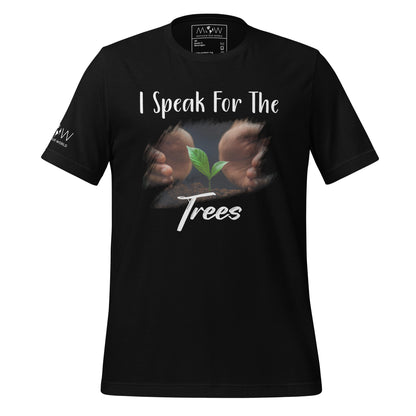 "I Speak for the Trees" Men's Motivational Black T-Shirt