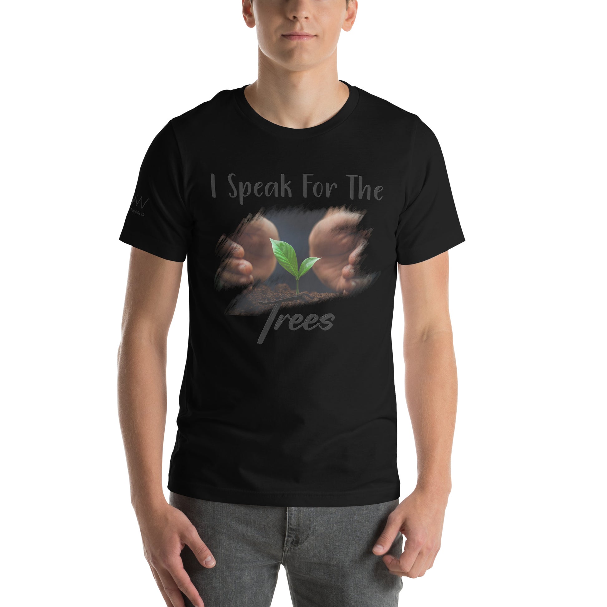 "I Speak for the Trees" Men's Motivational Black T-Shirt