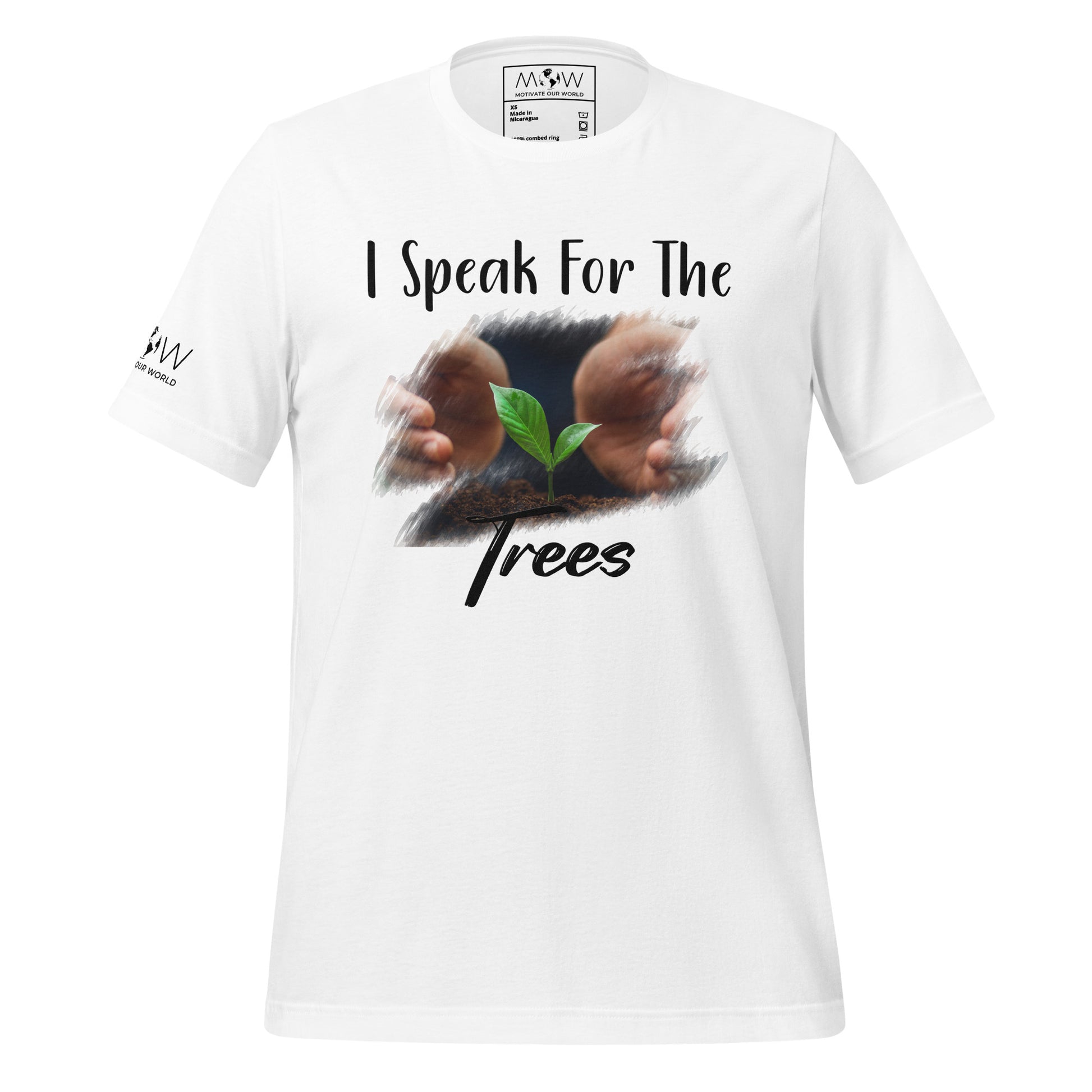 "I Speak for the Trees" Men's Motivational White T-Shirt