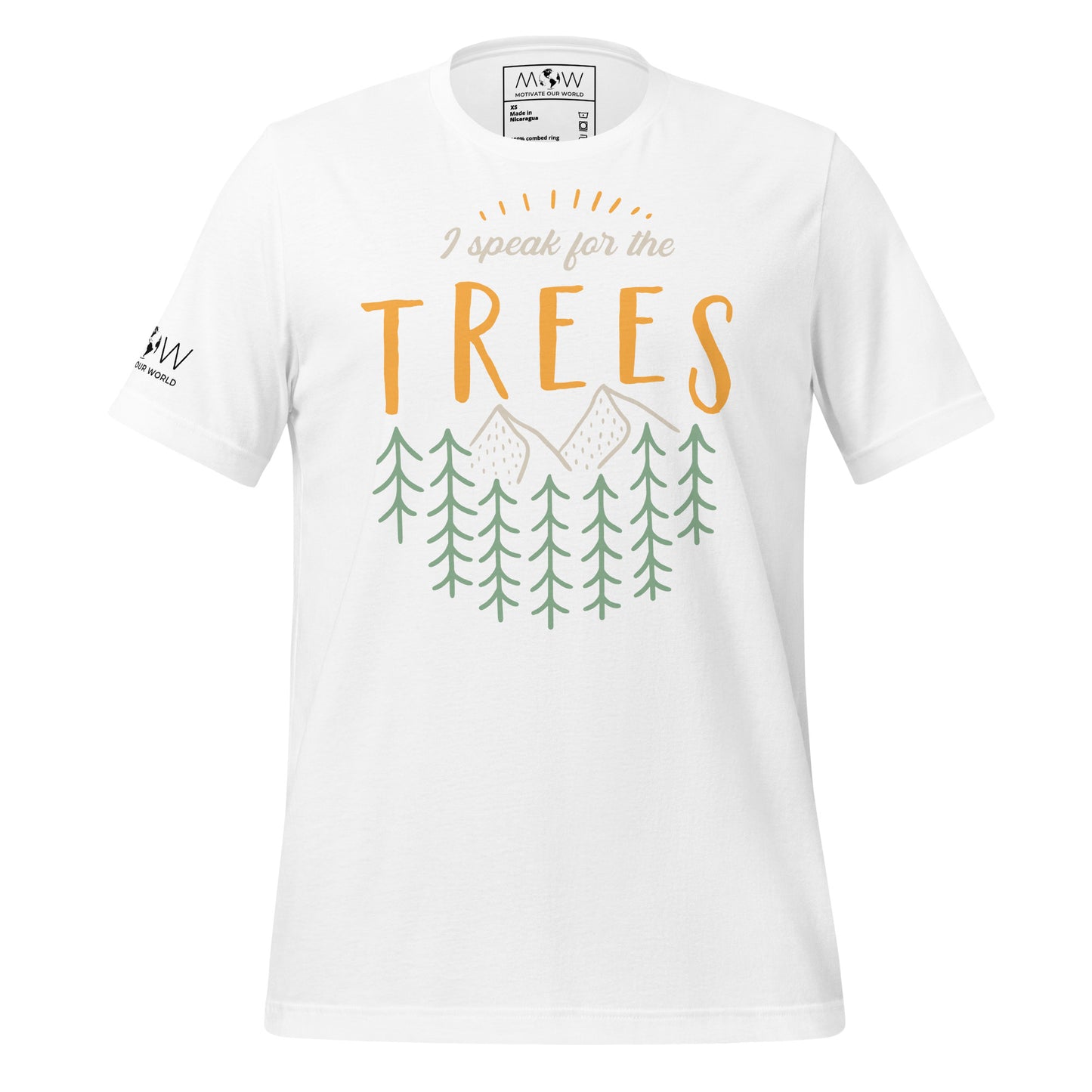 "I Speak for the Trees" Men's Motivational White T-Shirt