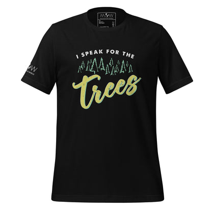 "I Speak for the Trees" Men's Motivational Black T-Shirt