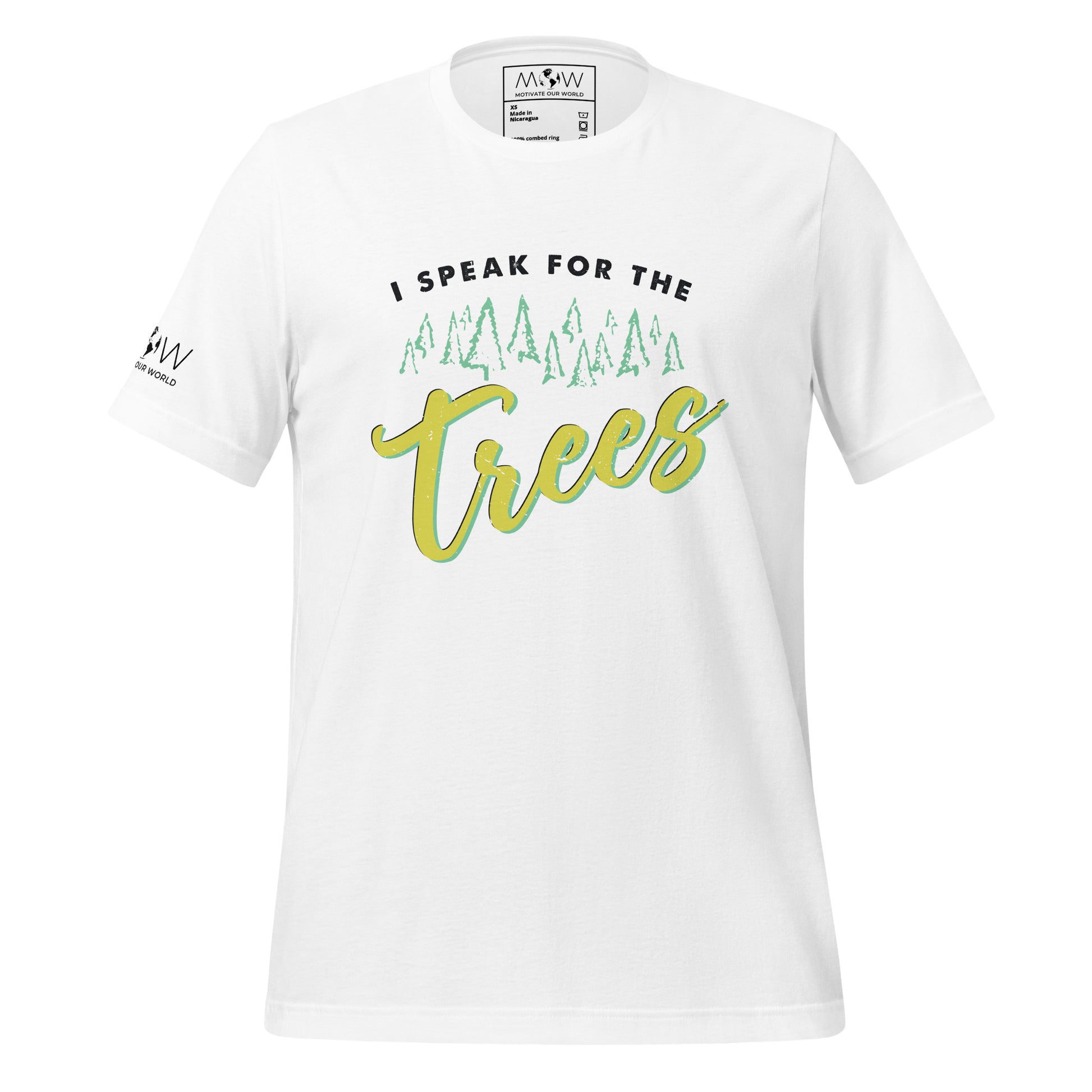 "I Speak for the Trees" Men's Motivational White T-Shirt
