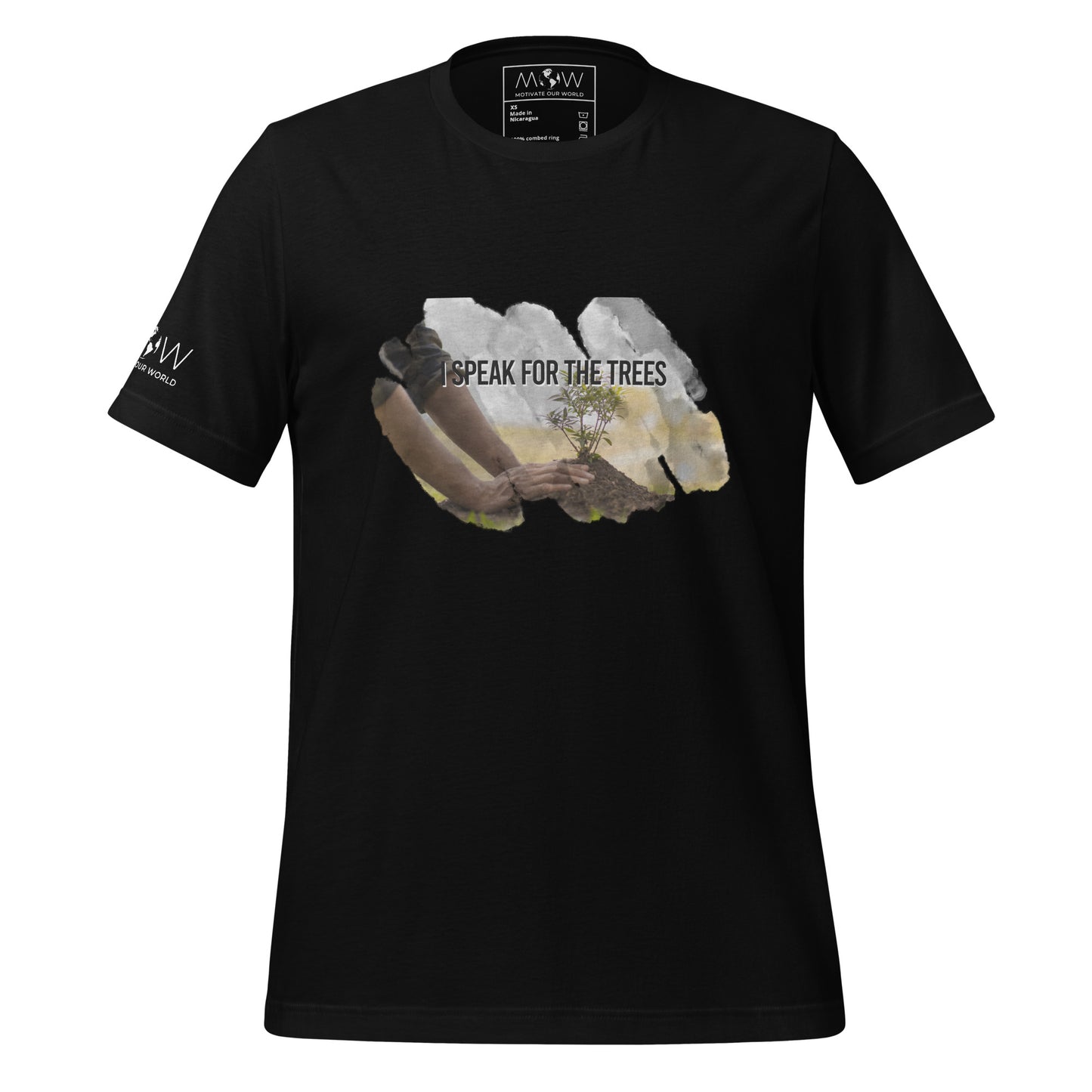 "I Speak for the Trees" Men's Motivational Black T-Shirt