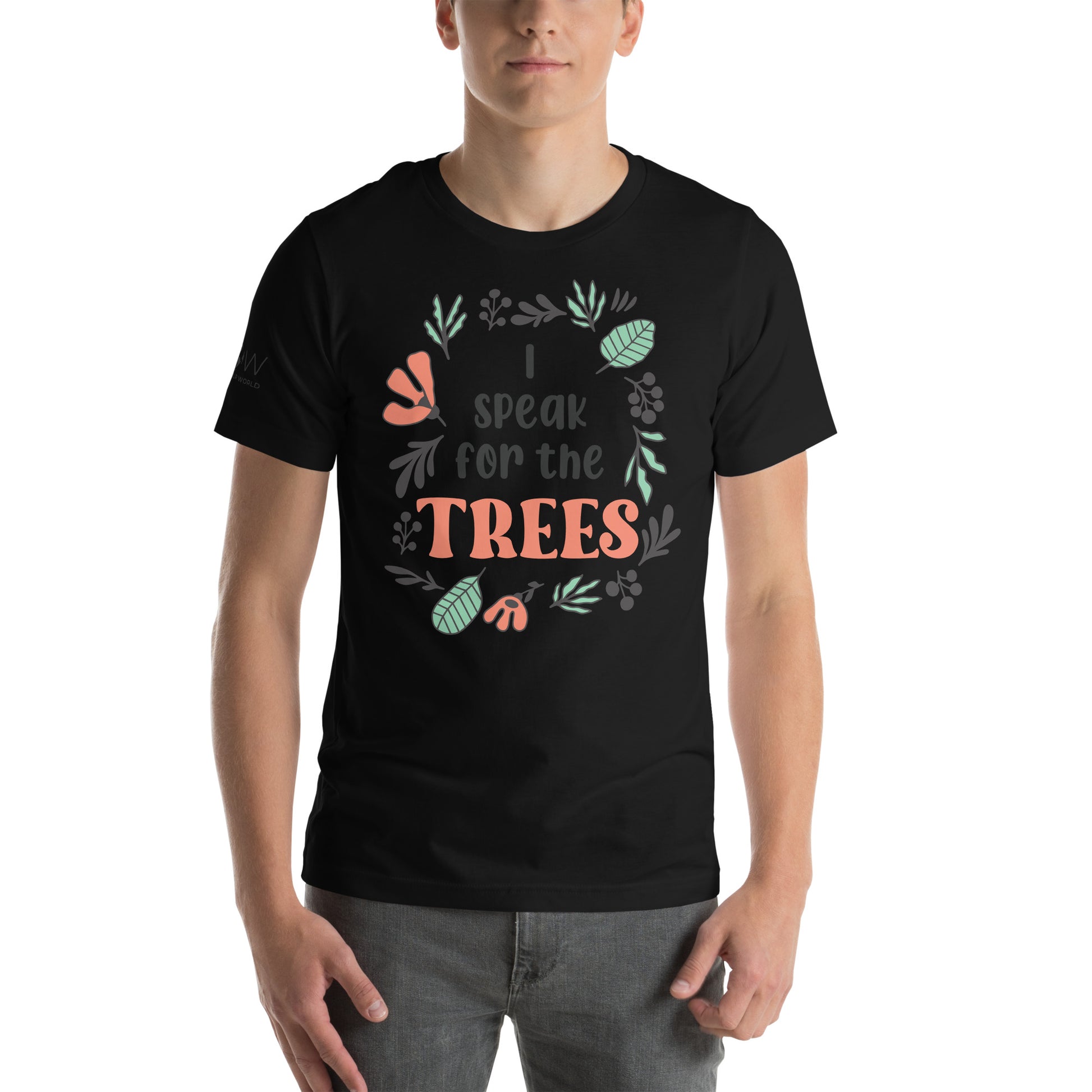 "I Speak for the Trees" Men's Motivational Black T-Shirt