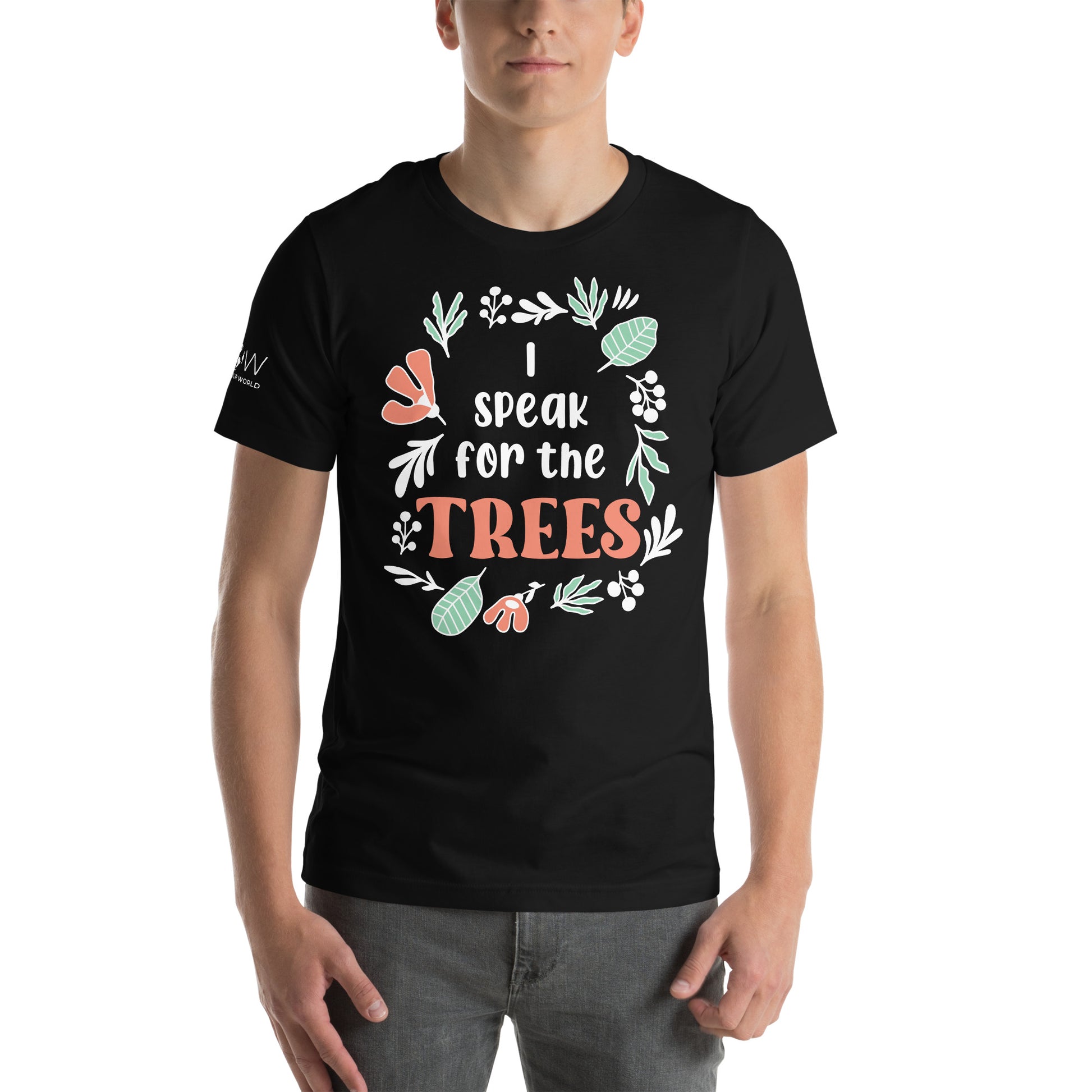 "I Speak for the Trees" Men's Motivational Black T-Shirt