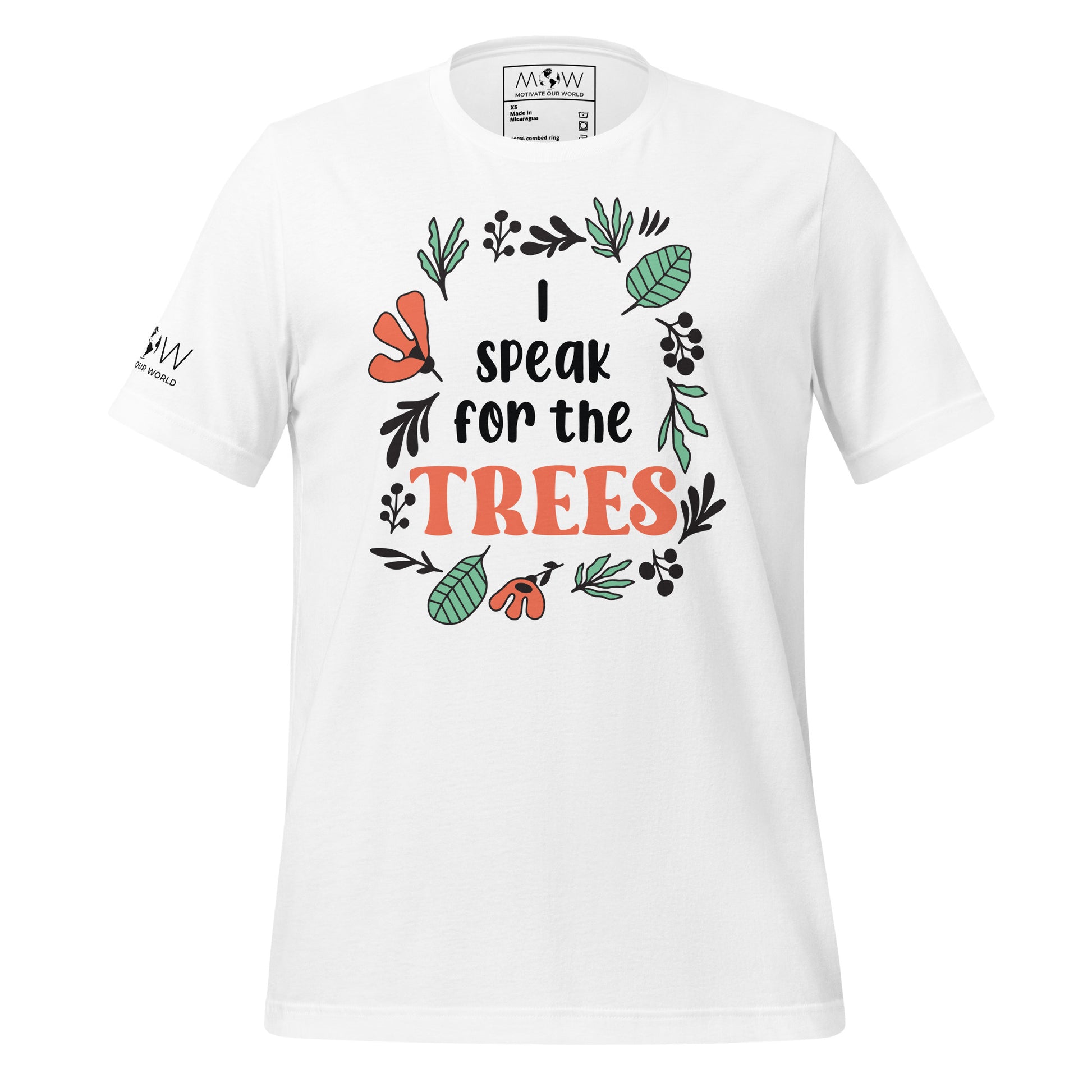 "I Speak for the Trees" Men's Motivational White T-Shirt