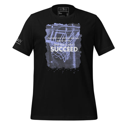 I Succeed Basketball Hoop Men's Motivational Black T-Shirt