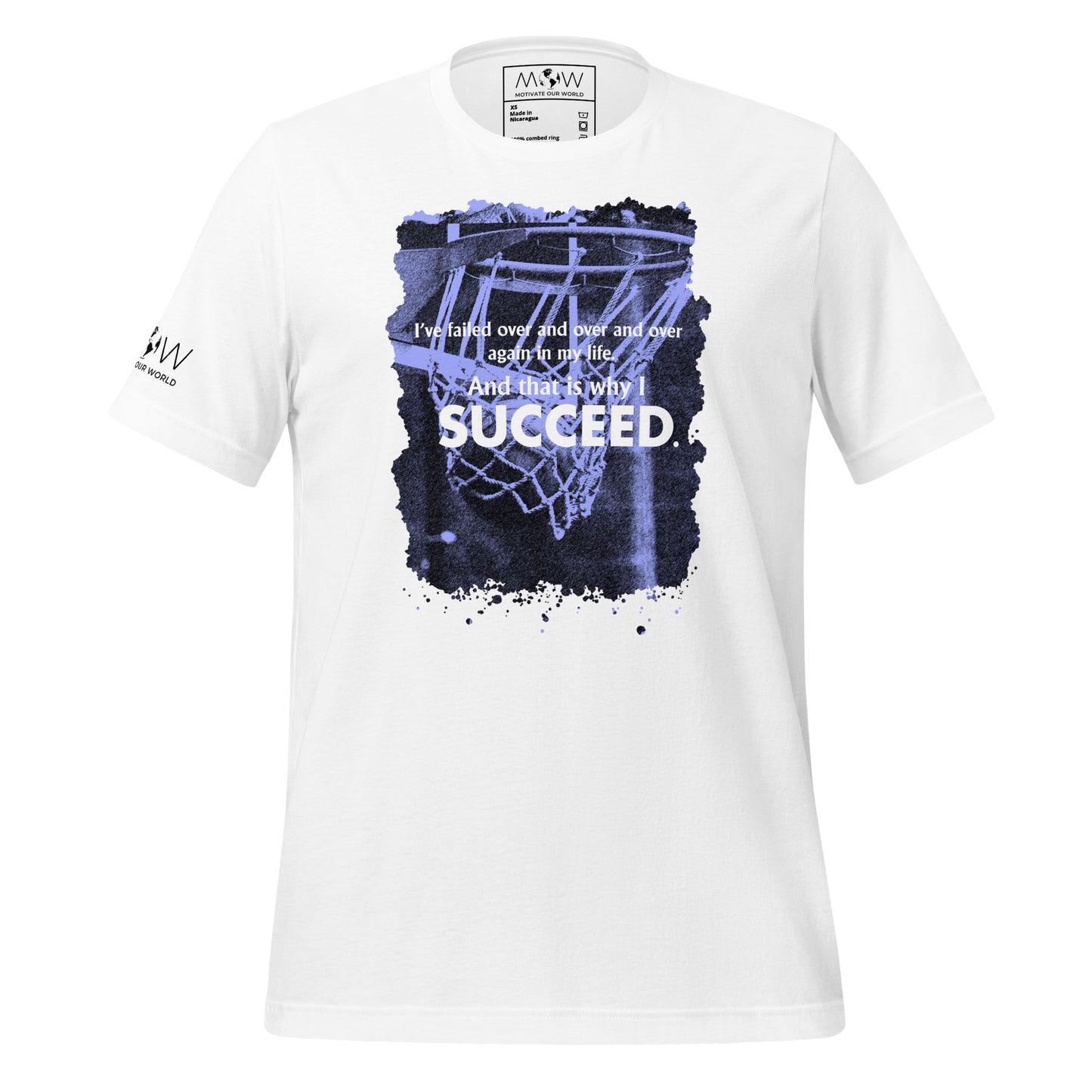 I Succeed Basketball Hoop Men's Motivational White T-Shirt