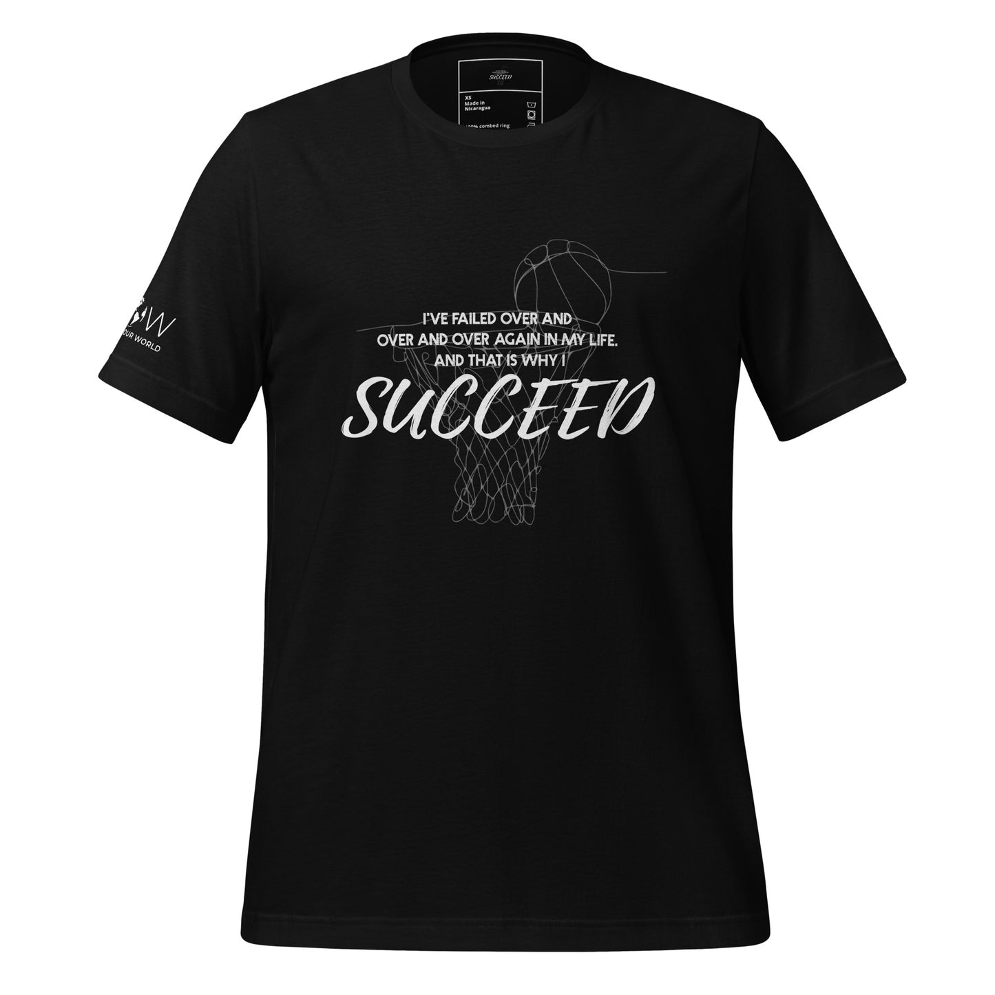 I Succeed Basketball Men's Motivational Black T-Shirt