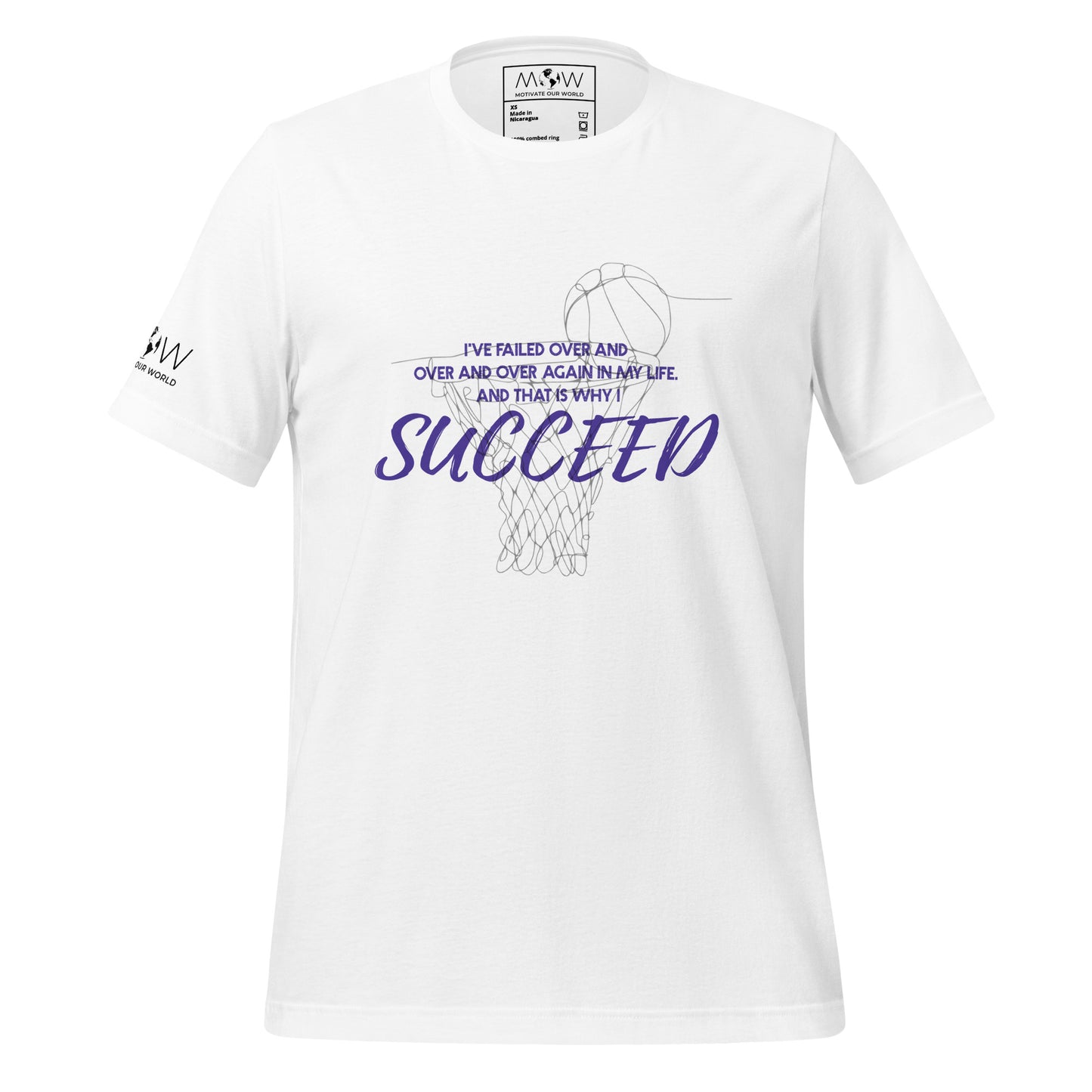 I Succeed Basketball Men's Motivational WhiteT-Shirt