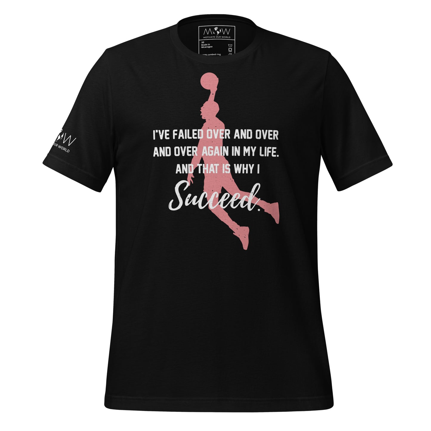 I Succeed Dunk Men's Motivational Black T-Shirt