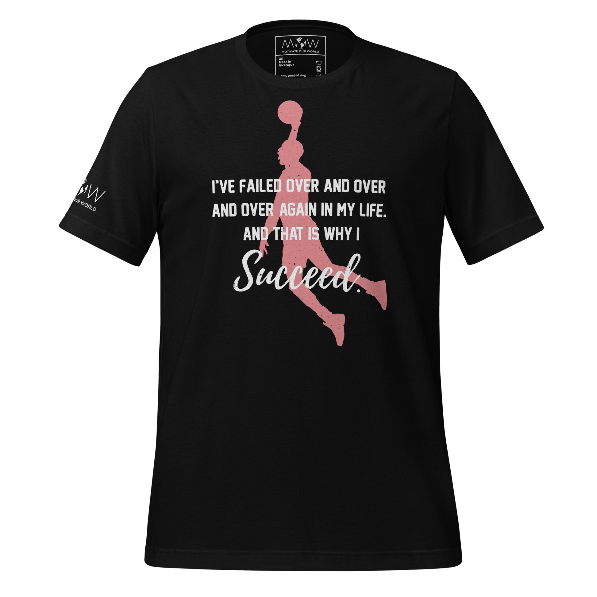 I Succeed Dunk Men's Motivational Black T-Shirt