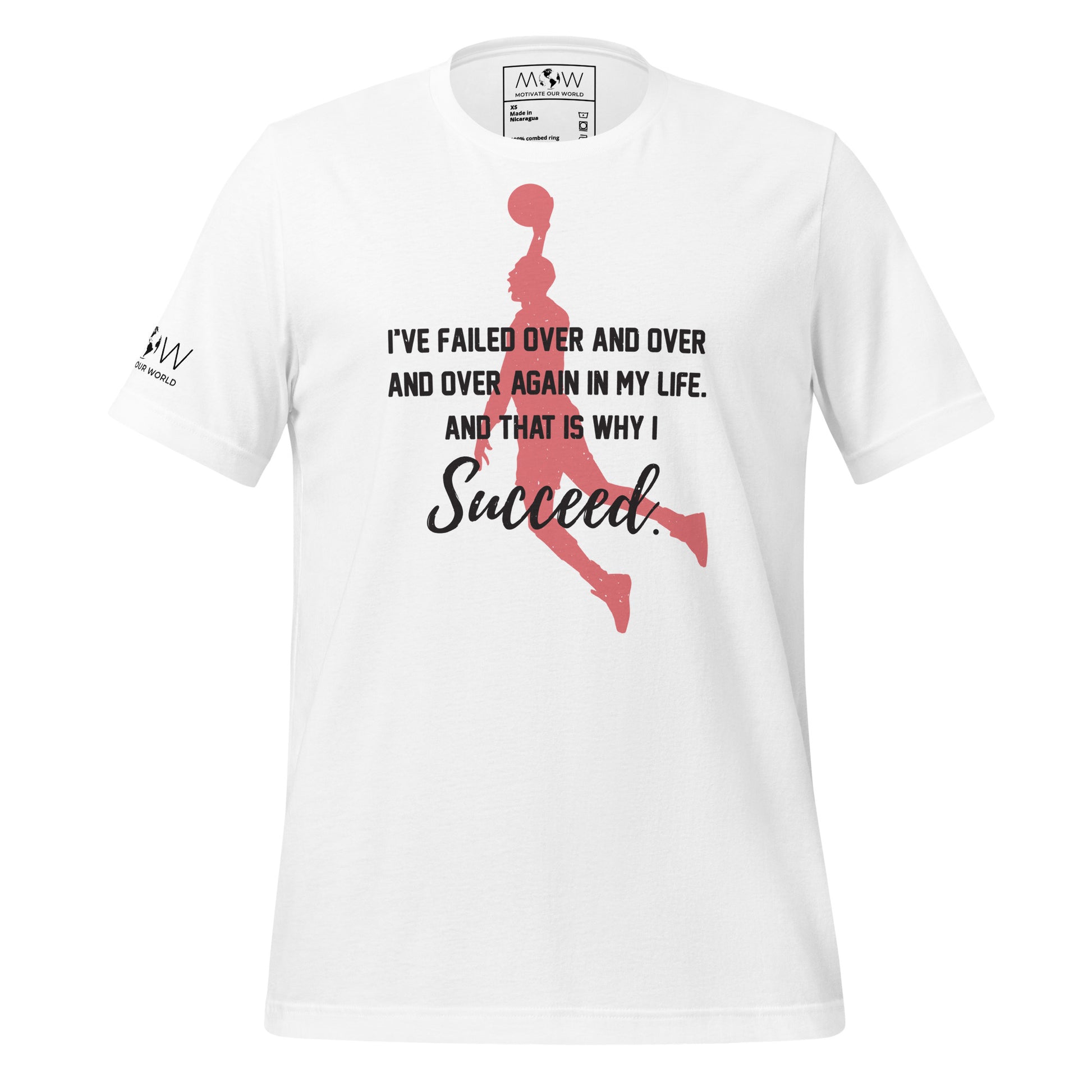 I Succeed Dunk Men's Motivational White T-Shirt