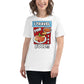 I Travel For The Food Comic White Motivational Women’s T-Shirt Lifestyle