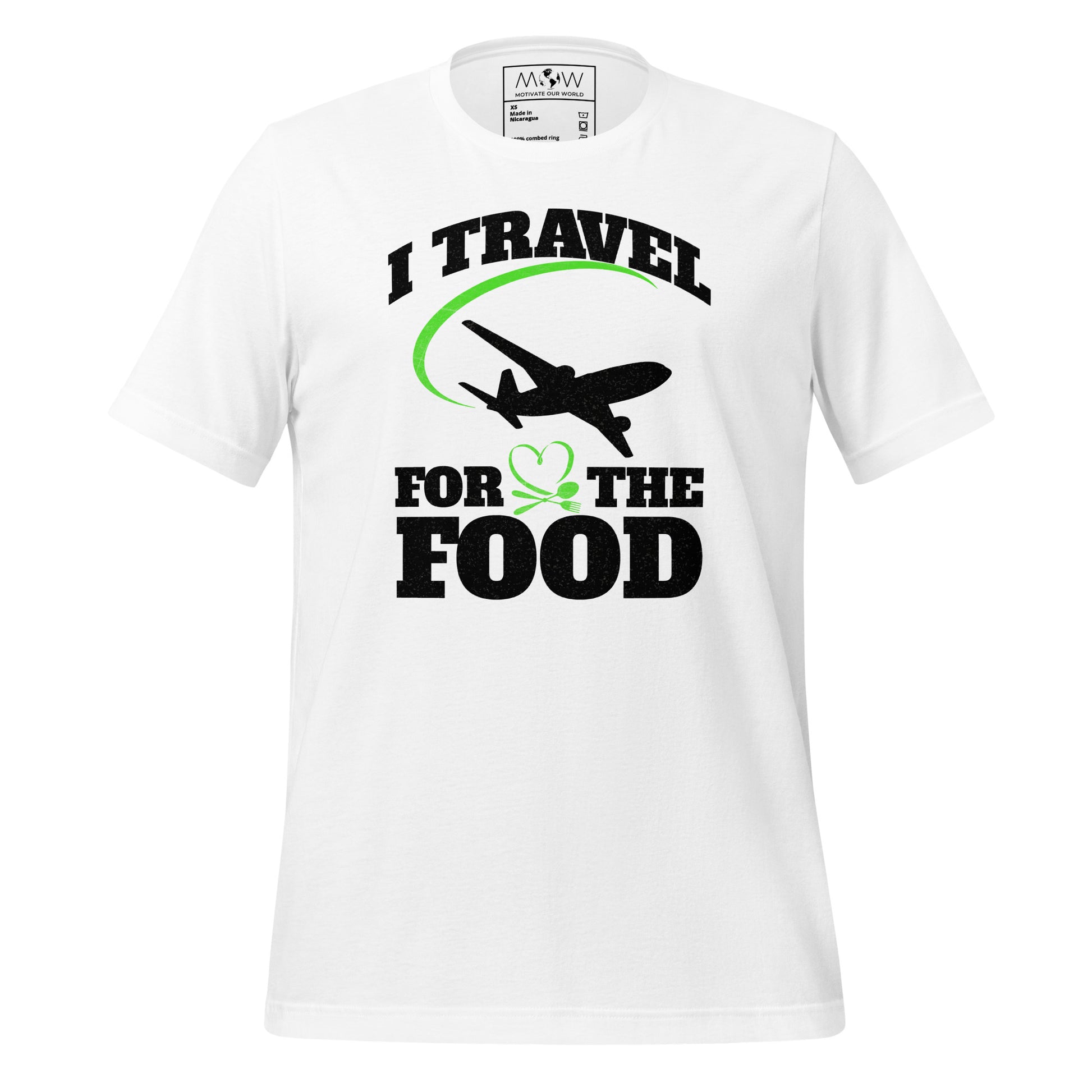 I Travel for the Food Men's Motivational White T-Shirt