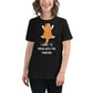 I Want to Meow with You Forever - Chonky Cat Black Motivational Women’s T-Shirt Lifestyle