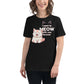 I Want to Meow with You Forever Black Motivational Women’s T-Shirt Lifestyle