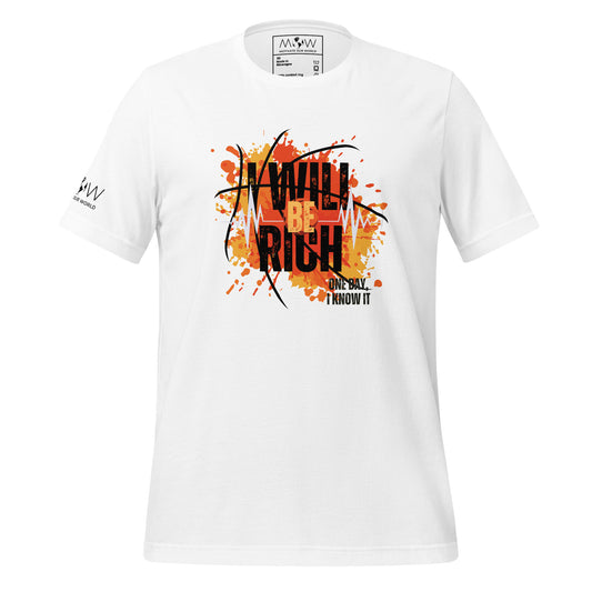 I Will Be Rich One Day II Men's Motivational White T-Shirt