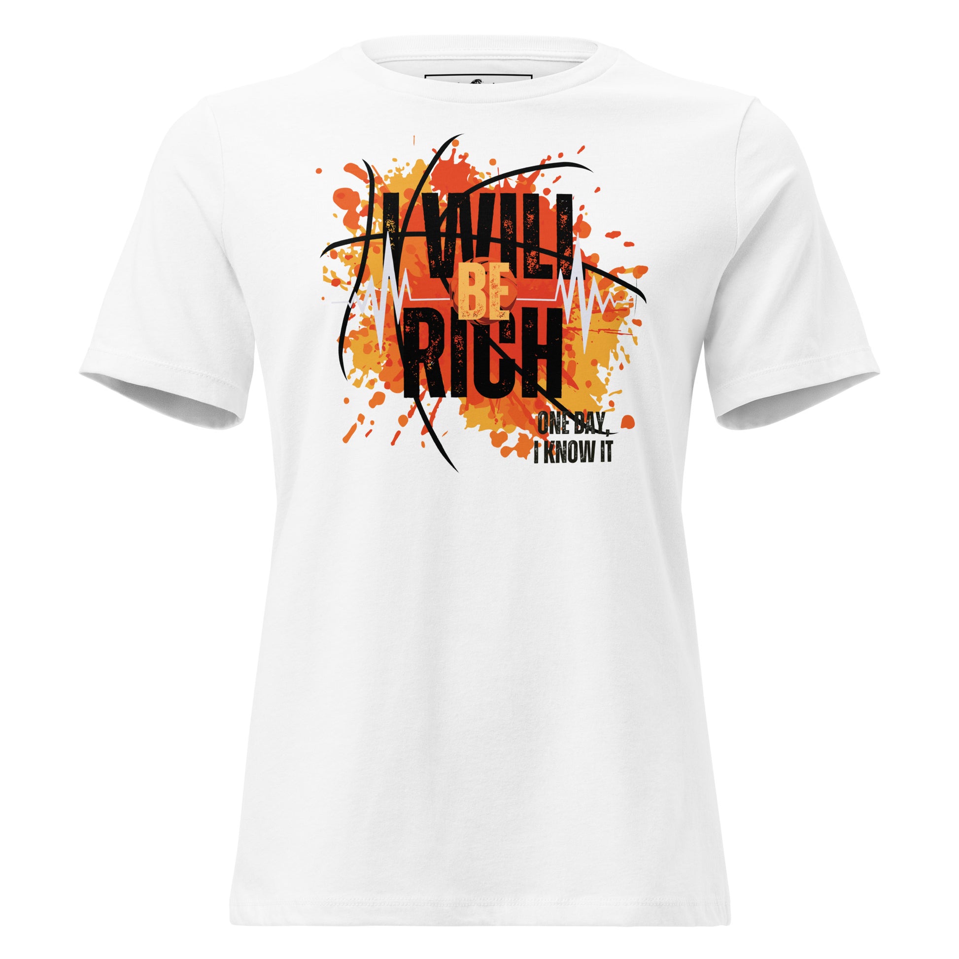 I Will Be Rich One Day II White Motivational Women’s T-Shirt