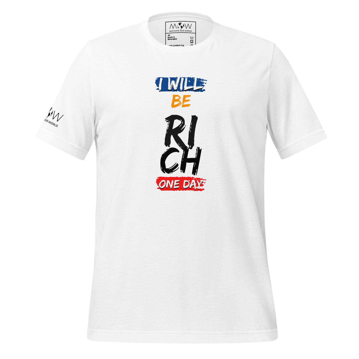 I Will Be Rich One Day Men's Motivational White T-Shirt