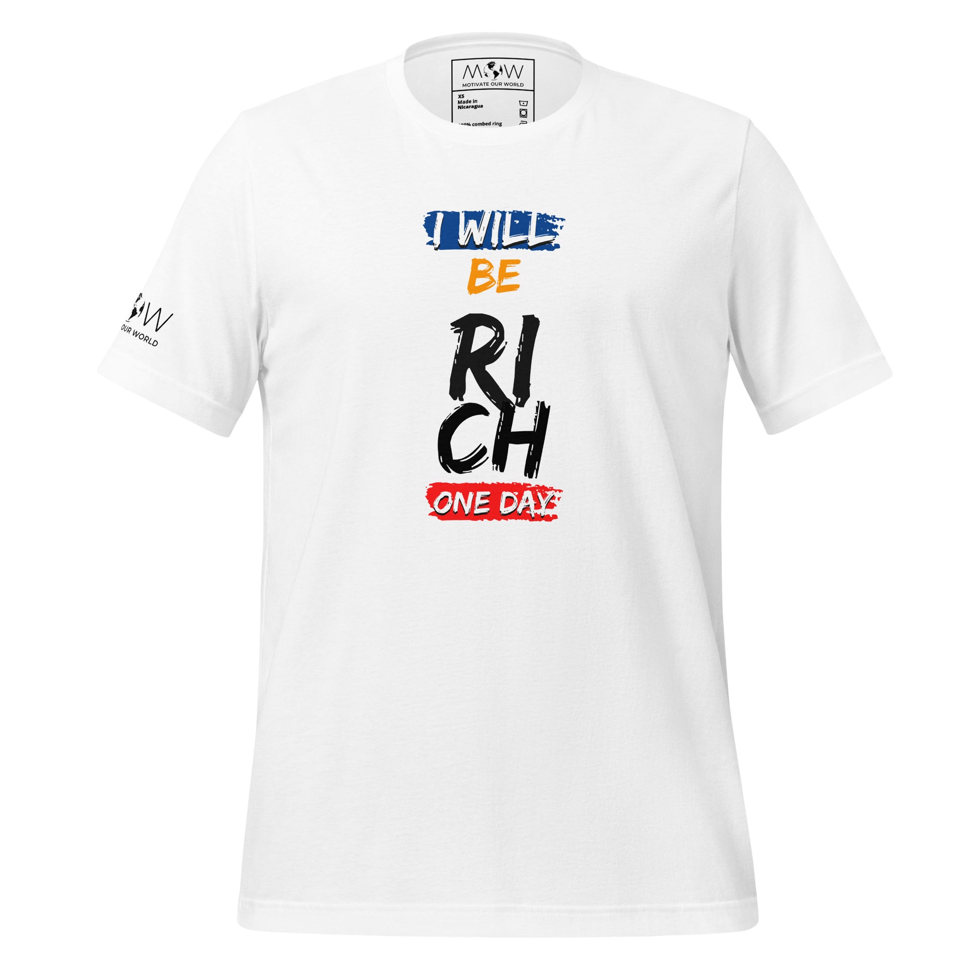 I Will Be Rich One Day Men's Motivational White T-Shirt