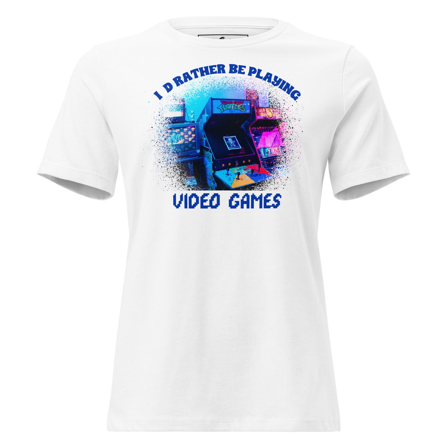 I'd Rather Be Playing Video Games - Pixel Icon White Motivational Women’s T-Shirt