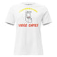 I'd Rather Be Playing Video Games - Retro Arcade White Motivational Women’s T-Shirt