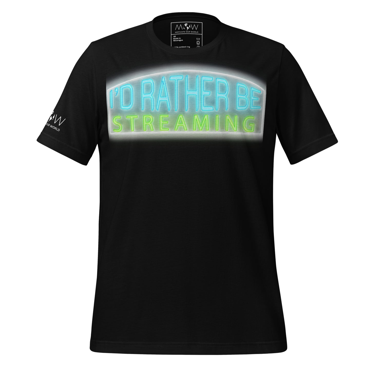 “I'd Rather Be Streaming” Black Motivational Men's T-Shirt