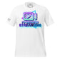 “I’d Rather Be Streaming” Bold Neon Glow White Motivational Men’s T-Shirt