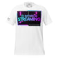 “I'd Rather Be Streaming” Vibrant Neon White Motivational Men's T-Shirt