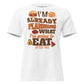 I’m Already Planning What I’m Going To Eat After This Foodie White Motivational Women’s T-Shirt