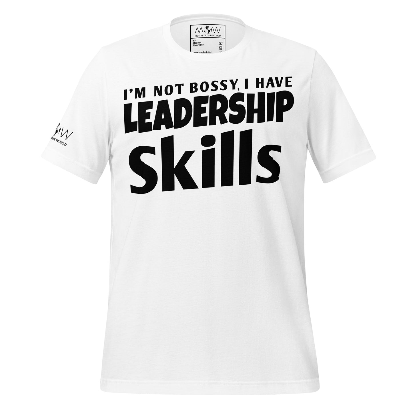 I’m Not Bossy, I Have Leadership Skills – Bold Wave Edition White Motivational Men's T-Shirt