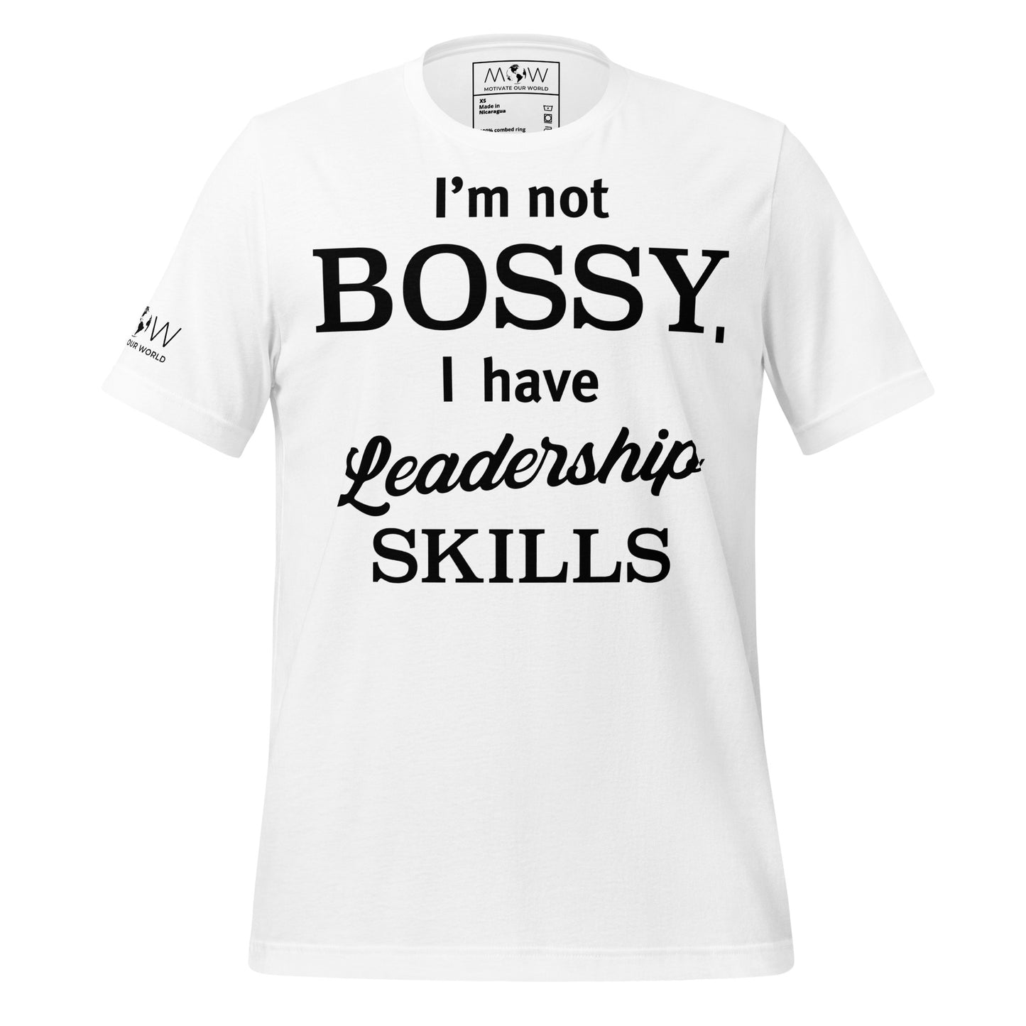 I’m Not Bossy, I Have Leadership Skills – Classic Edition White Motivational Men's T-Shirt