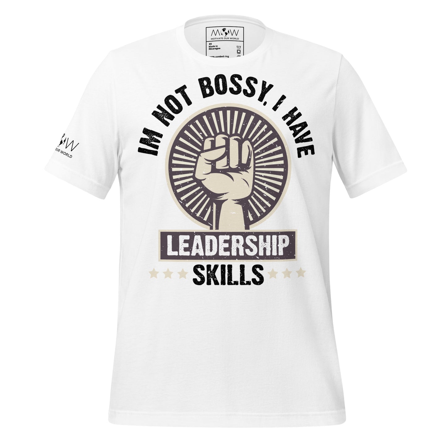 I’m Not Bossy, I Have Leadership Skills – Power Edition White Motivational Men's T-Shirt