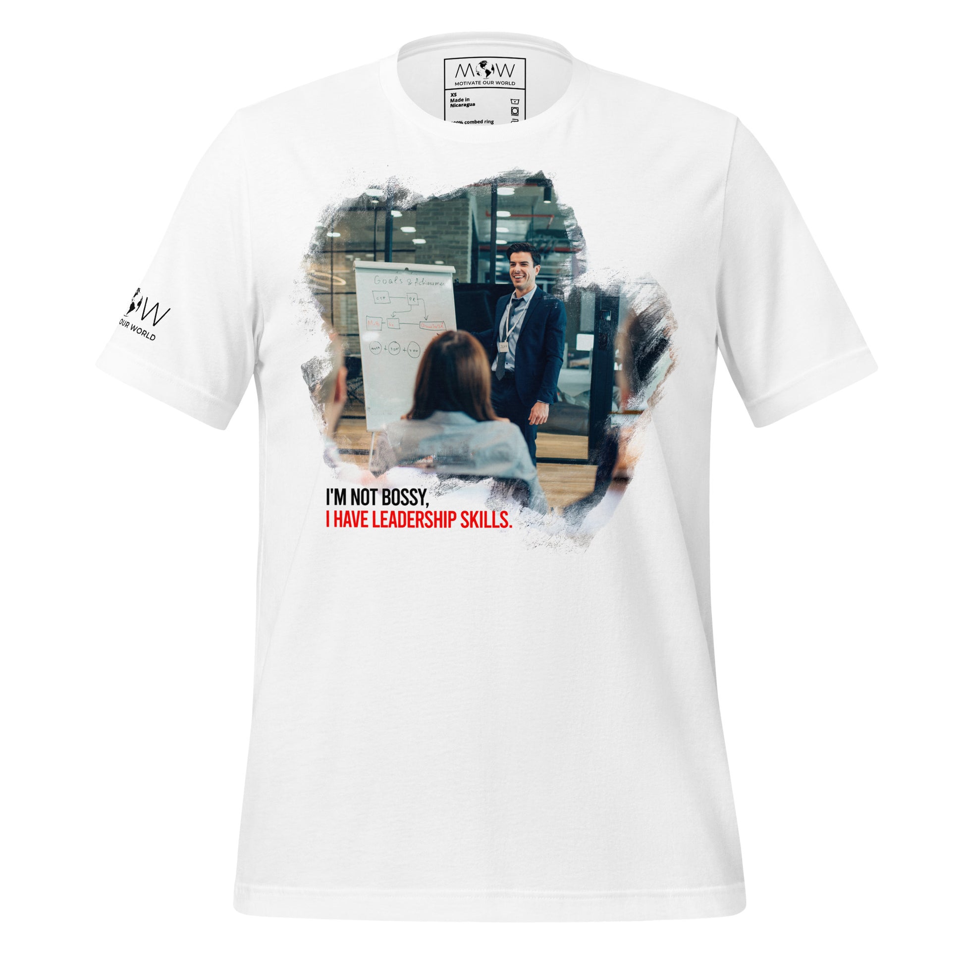 I’m Not Bossy, I Have Leadership Skills – Presentation Edition White Motivational Men's T-Shirt