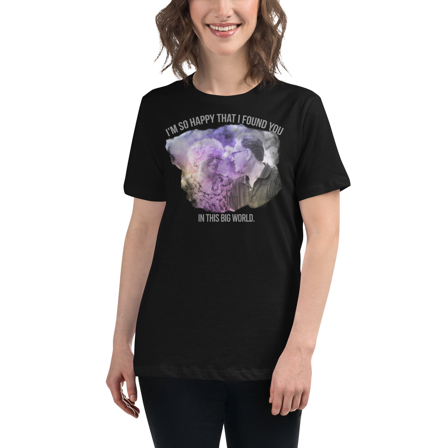 I’m So Happy Black Motivational Women’s T-Shirt Lifestyle