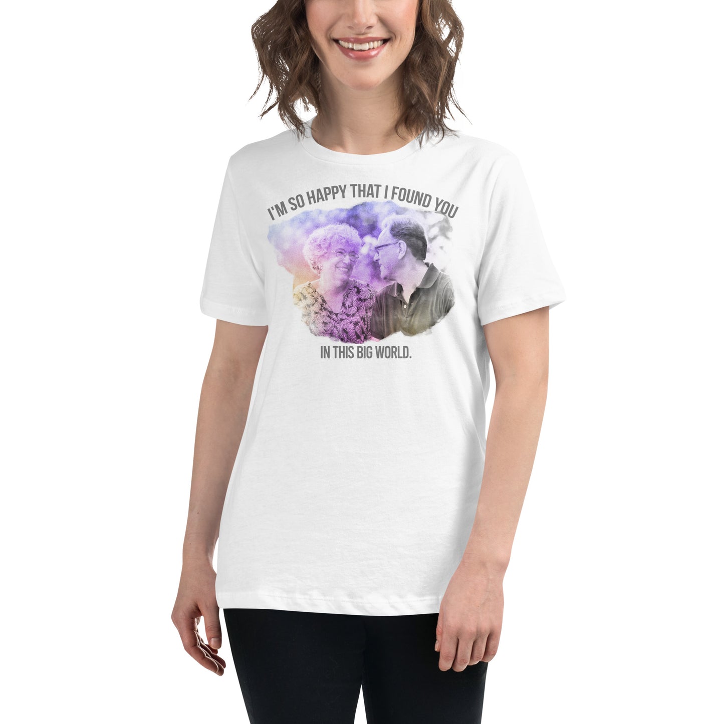 I’m So Happy White Motivational Women’s T-Shirt Lifestyle