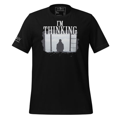 I’m Thinking... Contemplating By The Water Black Motivational Men's T-Shirt