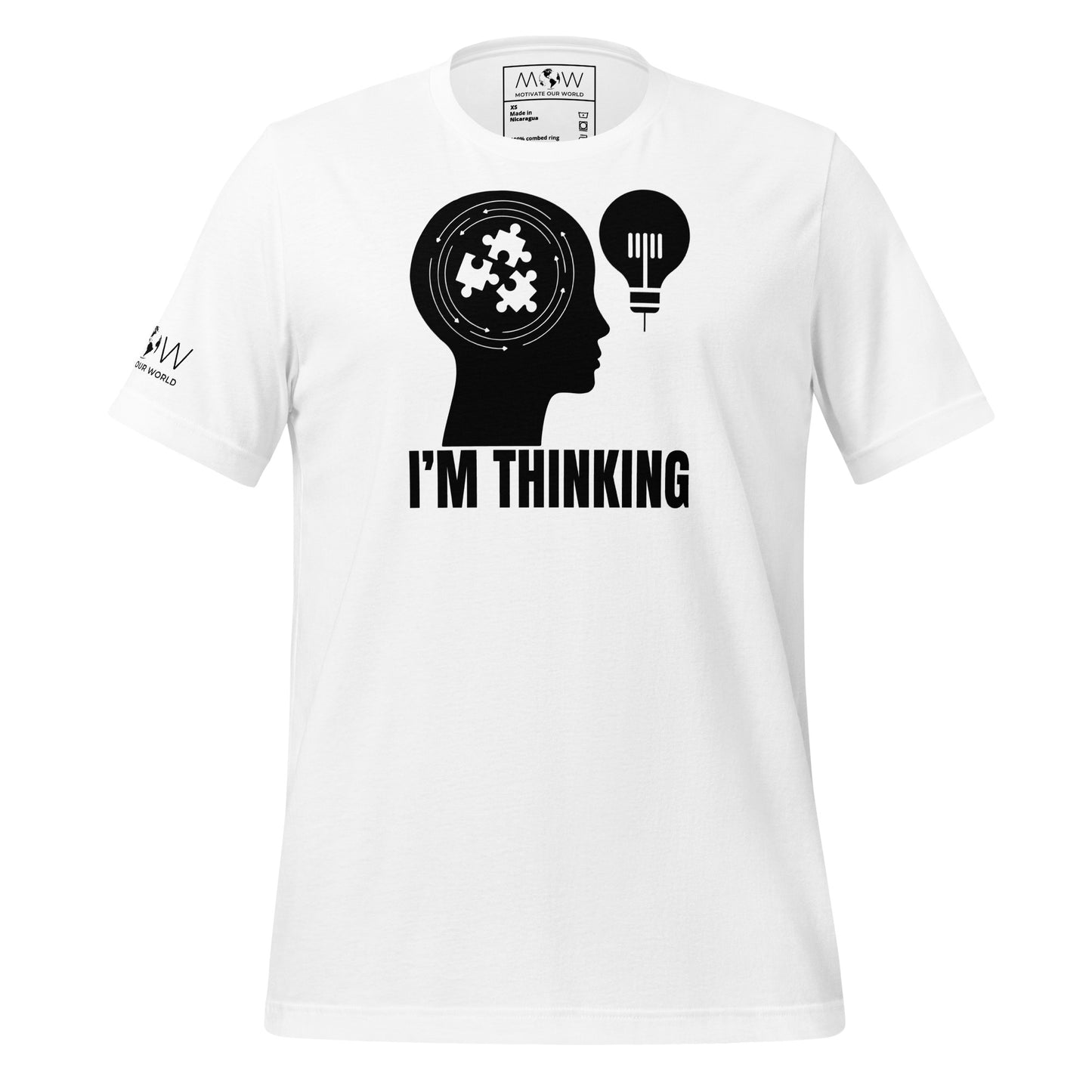 I'm Thinking Lightbulb White Motivational Men's T-Shirt