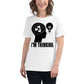 I'm Thinking Lightbulb White Motivational Women’s T-Shirt Lifestyle