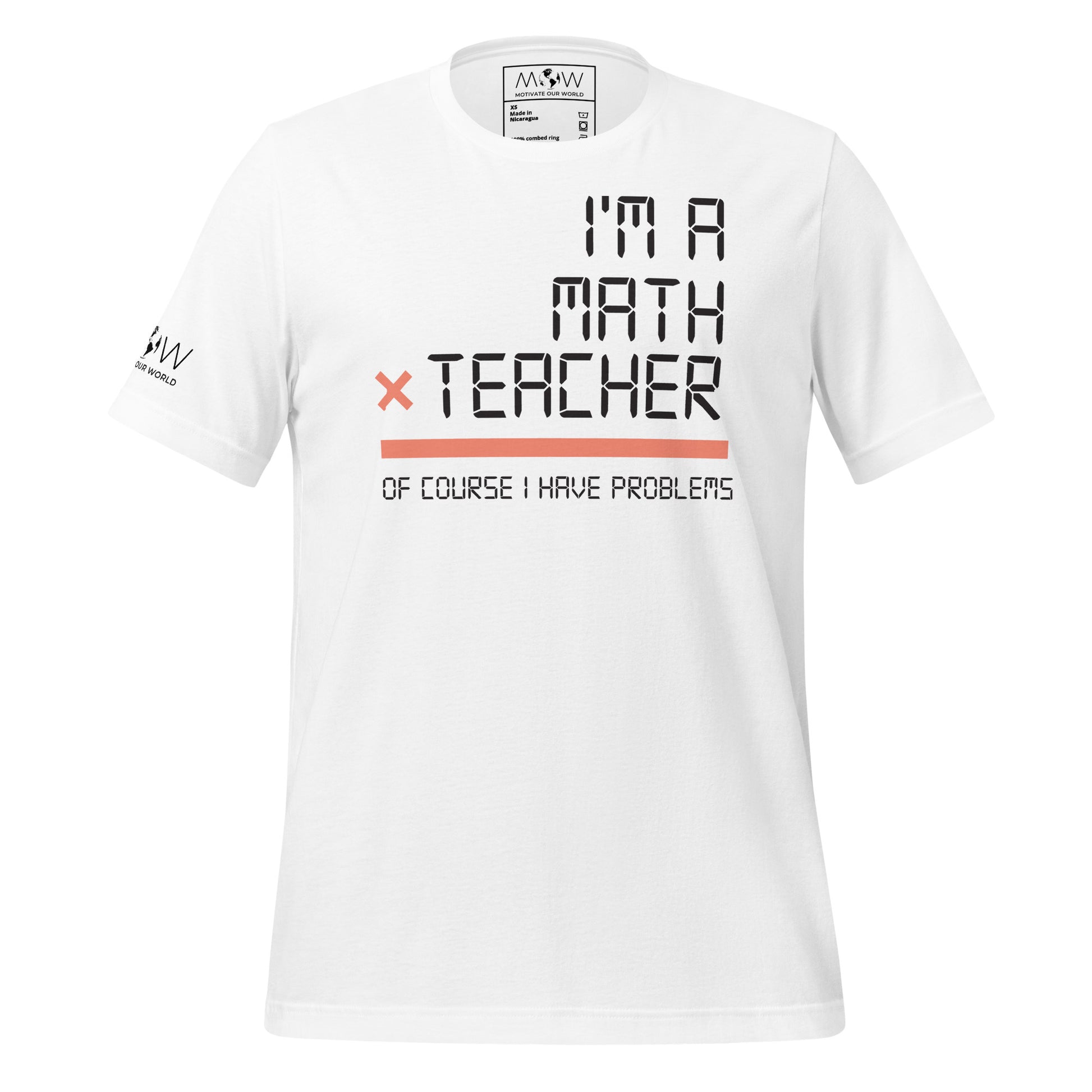 I’m a Math Teacher, Of Course I Have White Motivational Men's T-Shirt
