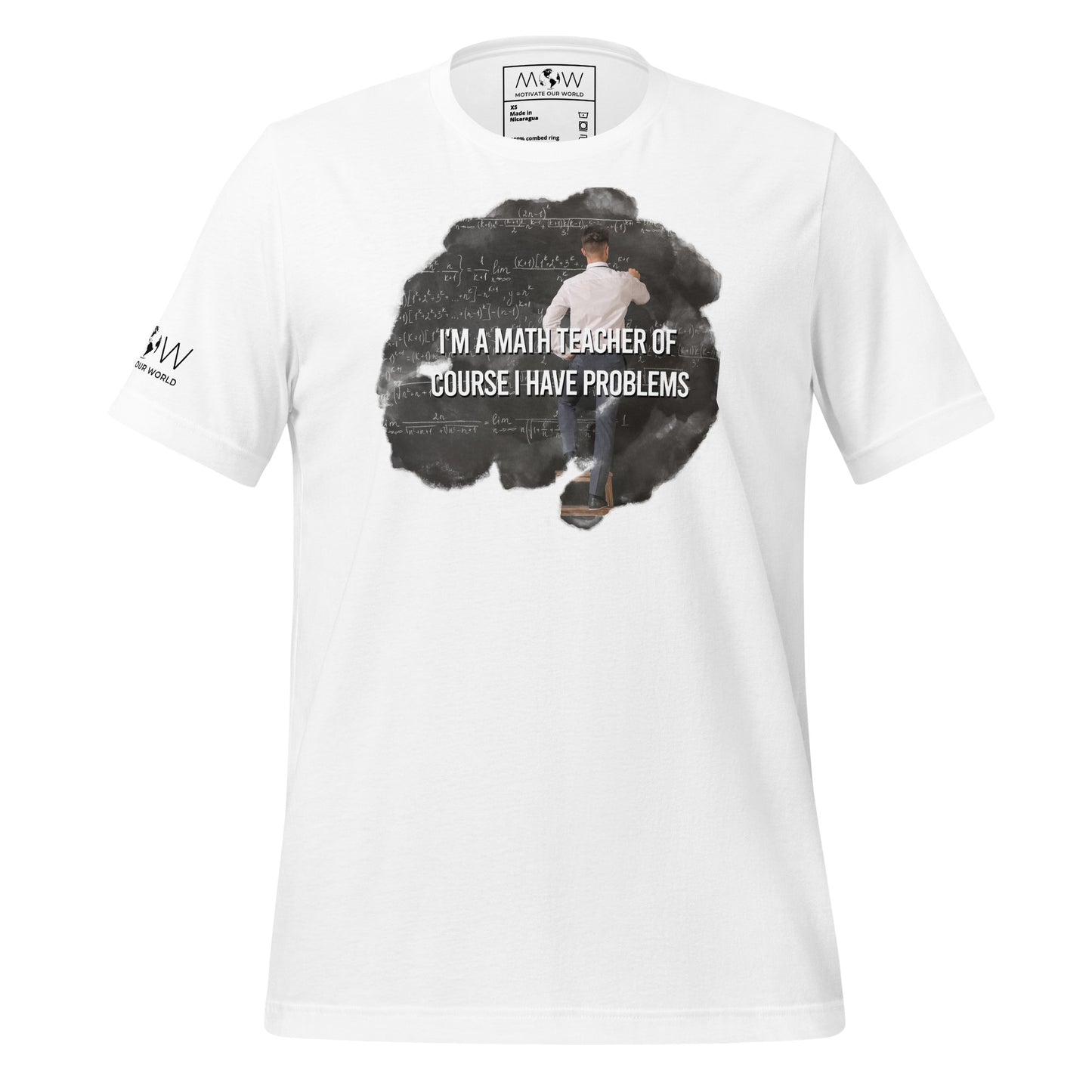 I’m a Math Teacher, Of Course White Motivational Men's T-Shirt