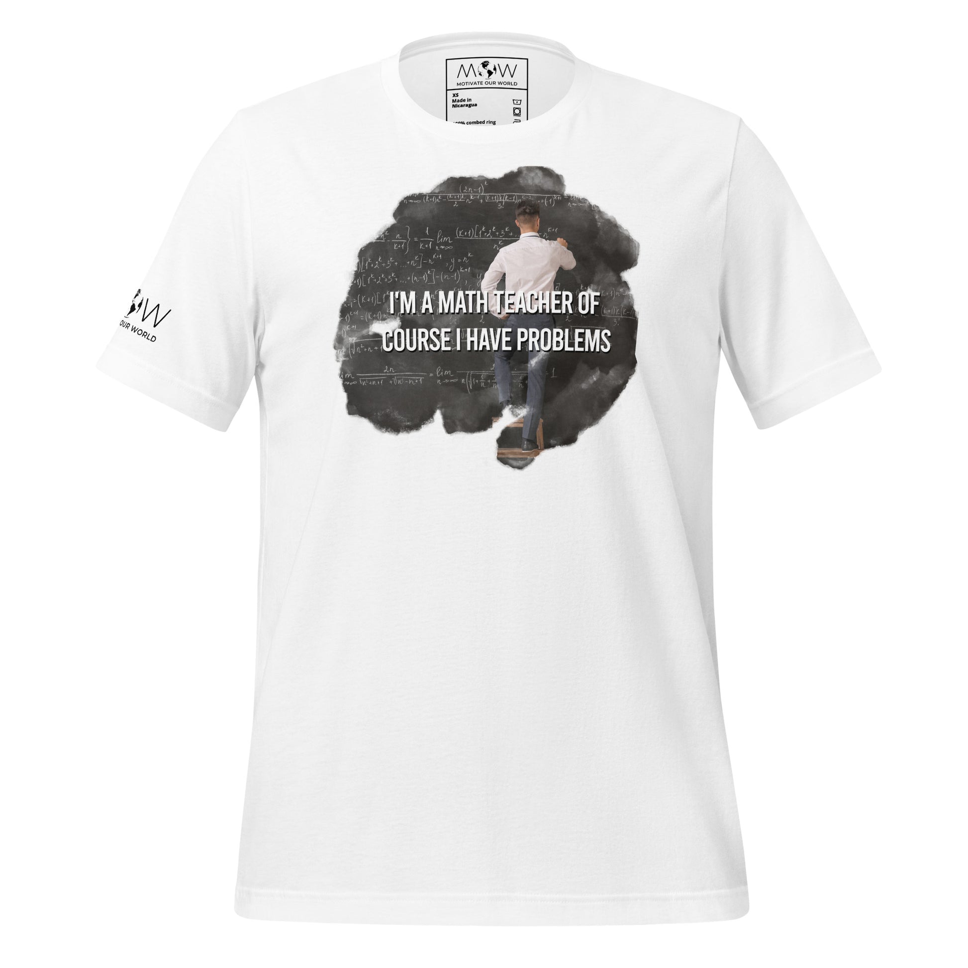 I’m a Math Teacher, Of Course White Motivational Men's T-Shirt