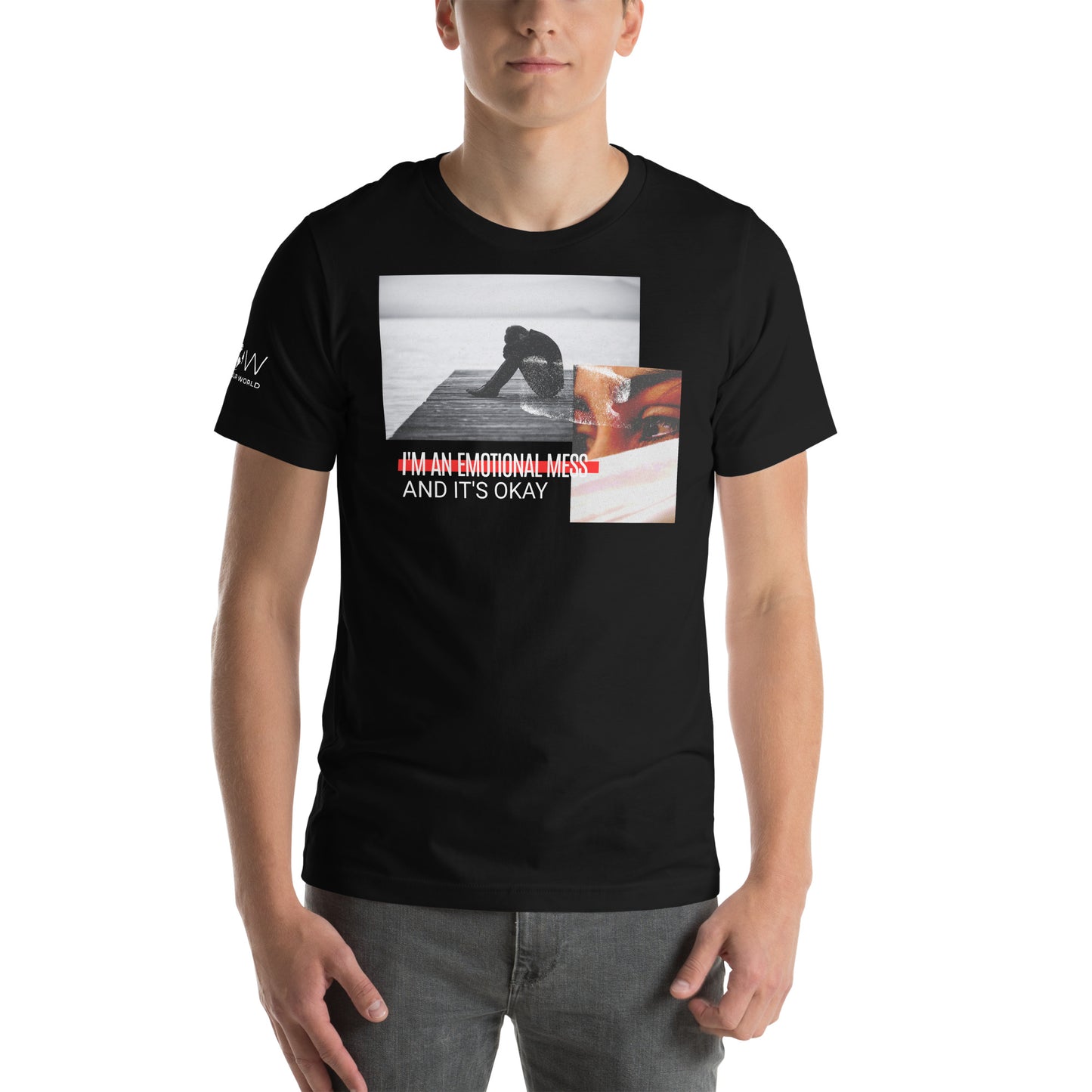 I’m an Emotional Mess Black Motivational Men's T-Shirt